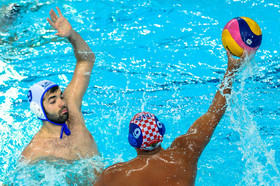 دیدار واترپلو تیم‌های ایران و اندونزی